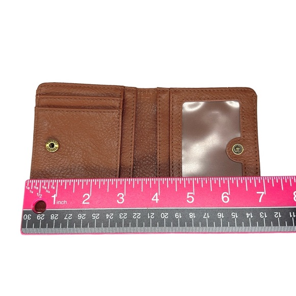 EUC Fossil Women's Bifold Wallet Tan Brown Taupe Snap Closure - Picture 10 of 15